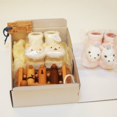 画像3: 出産祝い ギフトセット 赤ちゃん 木のおもちゃ 音おもちゃ ラトルソックス入り サウンドステップセット  (3)