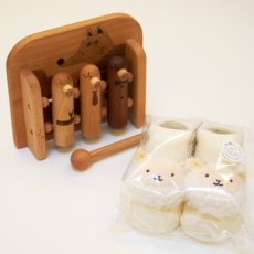 画像24: 出産祝い ギフトセット 赤ちゃん 木のおもちゃ 音おもちゃ ラトルソックス入り サウンドステップセット  (24)